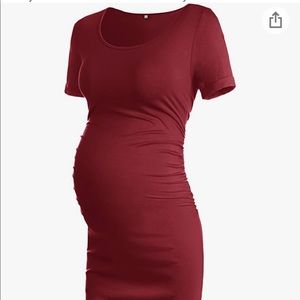 Ruched, body-con Maternity dress (medium)